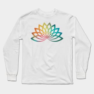 Rainbow lotus flower Long Sleeve T-Shirt